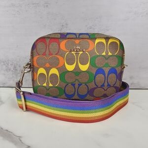 Coach Mini Camera Bag In Signature Canvas